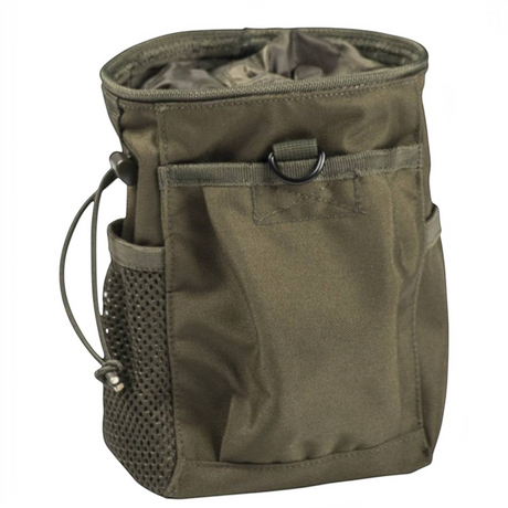 id-paintball Magazintasche XL in Olivgrün aus Polyester mit MOLLE-System, Schneeschürze und seitlichen Netztaschen.