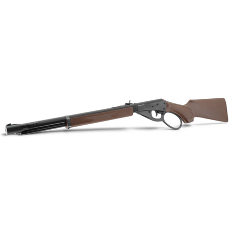 id-paintball Marlin Lever Action BB Luftgewehr mit braunem Polymerschaft und schwarzem Metallgehäuse im Profil