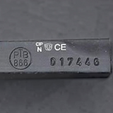 id-paintball ME P08 Schreckschusspistole mit PTB-Zulassung und Seriennummer auf brüniertem Metallgehäuse