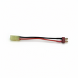 id-paintball Mini-Tamiya auf T-Plug Adapterkabel für S-AEG Airsoft-Akkus mit rotem und schwarzem Kabel