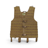 id-paintball Molle Light Taktikweste in Coyote Tan aus strapazierfähigem Polyester mit modularen Gurtschlaufen