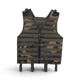 id-paintball MFH Molle Light Taktikweste in Woodland Camo mit modularen Gurtschlaufen und verstellbaren Schnallen