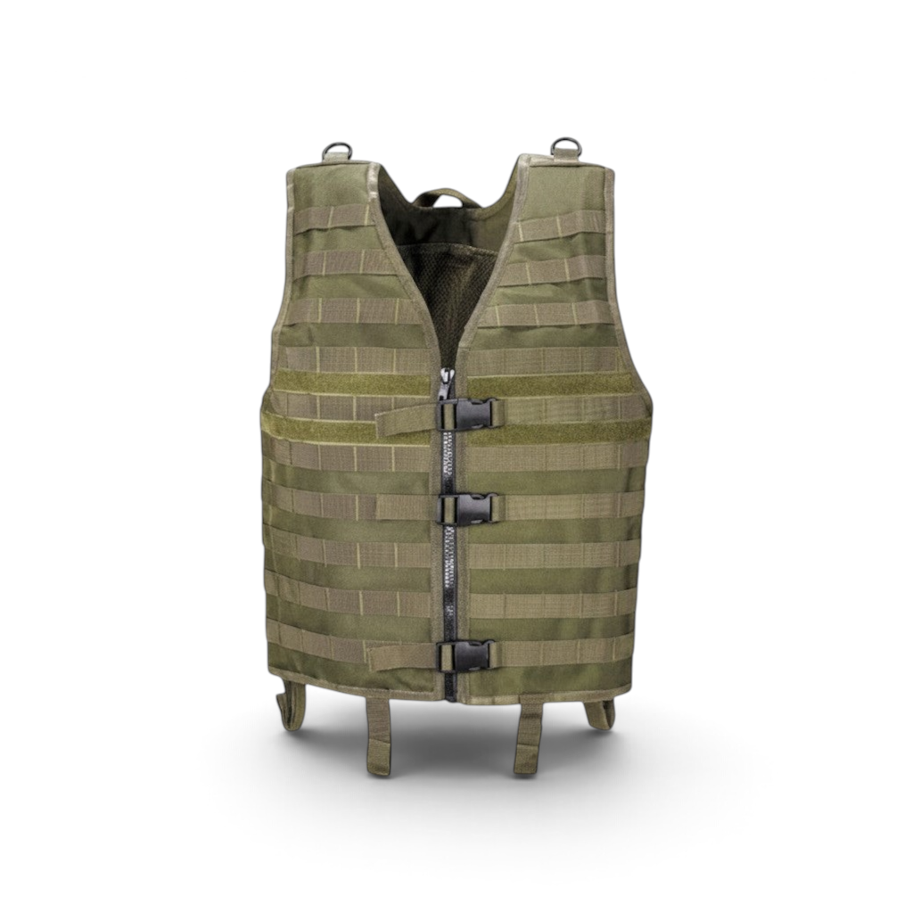 id-paintball MFH Molle Light taktische Weste in Oliv aus robustem Polyester mit modularen Gurtschlaufen
