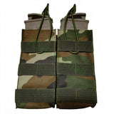 id-paintball Molle 2-fach Magazintasche in Camouflage für T15, TMC und Milsig DAM Magazine mit elastischem Kordelzug