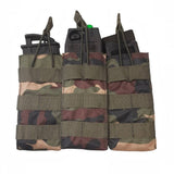 id-paintball 3-fach Molle Magazintasche in Camouflage mit elastischen Kordelzügen für Paintball Magazine