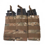 id-paintball 3-fach Molle Magazintasche in Camouflage für Paintball-Magazine mit elastischem Kordelzug