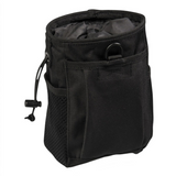 id-paintball MOLLE Magazintasche XL aus schwarzem Polyester mit Schneeschürze, Kordelzug und praktischen Außenfächern