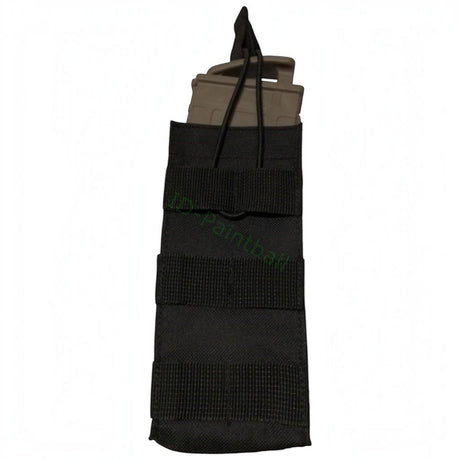 id-paintball Molle Magazintasche in Schwarz mit elastischem Kordelzug für Paintball-Markierer Magazine