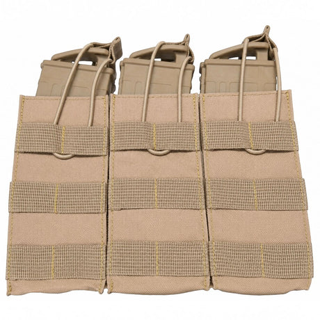 id-paintball 3-fach Molle Magazintasche in Tan für Paintball-Magazine mit elastischem Kordelzug zur Sicherung