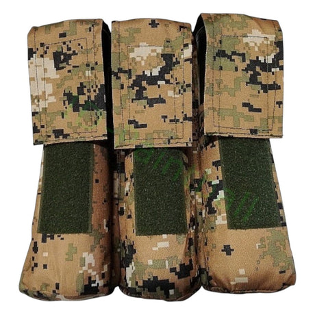 id-paintball Molle Pod Tasche in digitalem Tarnmuster mit drei Fächern für Paintball-Pods und Klettverschluss