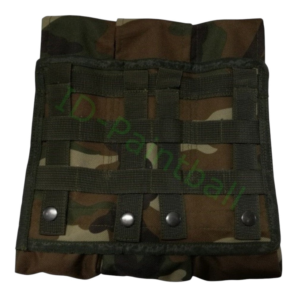 id-paintball Molle Pod Tasche in Camouflage mit drei Fächern für Paintball-Pods und robustem Befestigungssystem