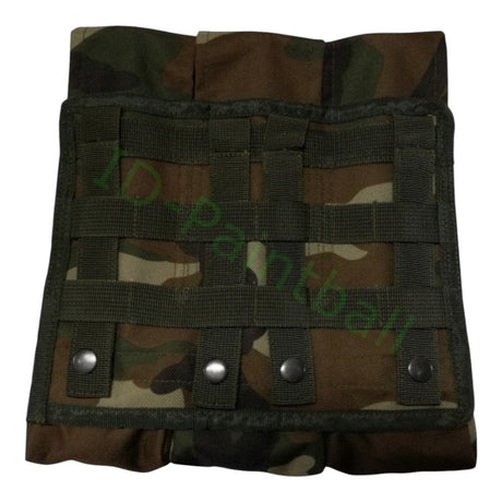 id-paintball Molle Pod Tasche in Camouflage mit drei Fächern für Paintball-Pods und robustem Befestigungssystem