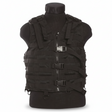 id-paintball Molle Trägerweste in Schwarz mit Mesh-System, Frontreißverschluss, verstellbaren Schnallen und D-Ringen.