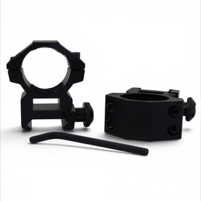 id-paintball Montage Ringe 25,4mm für Picatinny Schienen in Schwarz mit Inbusschlüssel