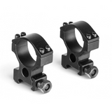 id-paintball Montageringe für 22mm Schienen und 30mm Zielfernrohre aus schwarzem Metall mit Imbus-Schrauben