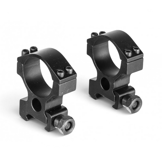 id-paintball Montageringe für 22mm Schienen und 30mm Zielfernrohre aus schwarzem Metall mit Imbus-Schrauben