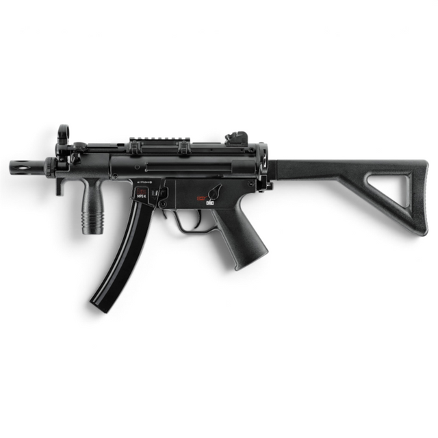 id-paintball Heckler & Koch MP5 K-PDW CO2 BB Gewehr in Schwarz mit Klappschaft und Montageschiene