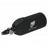 id-paintball Neoprenüberzug in Schwarz für 0,8l HP Flasche mit Protoyz Logo und rutschfestem Gummiapplikation