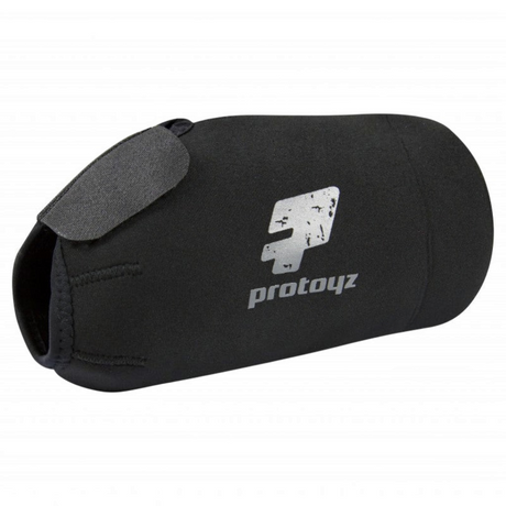 id-paintball Neoprenüberzug in Schwarz für 0,8l HP Flaschen mit rutschfester Gummiapplikation und Protoyz Logo