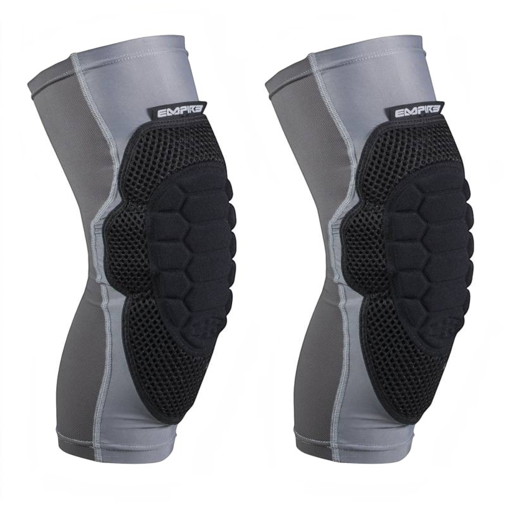 id-paintball Empire NeoSkin Knieschoner in Grau-Schwarz mit ergonomischer EVA-Polsterung für Paintball