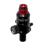 id-paintball Ninja PRO V3 HP Regulator aus schwarzem Aluminium mit rotem Gewinde, Manometer und Füllnippel