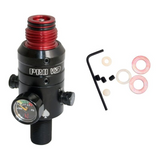 id-paintball Ninja PRO V3 HP Regulator aus schwarzem Aluminium mit Manometer, Füllnippel und beiliegenden Shims