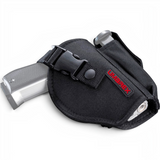 id-paintball Umarex Nylon-Gürtelholster Typ A in Schwarz für große Pistolen mit integrierter Magazintasche