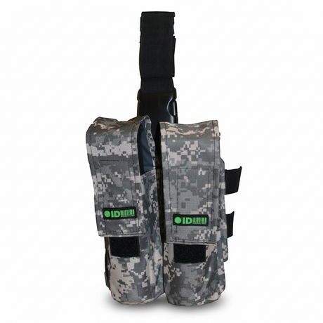 id-paintball Oberschenkel Battle Pack in ACU Camouflage für 2 Paintball-Pods mit verstellbarem Klettverschluss
