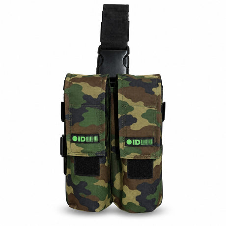 id-paintball Oberschenkel Battle Pack in Flecktarn für 2 Pods mit verstellbarem Klett- und Klickverschluss
