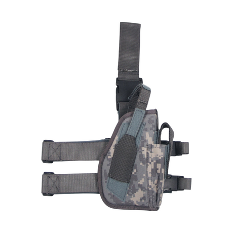 id-paintball Oberschenkelholster in digitalem Camouflage-Muster mit Magazintasche und verstellbaren Gurten