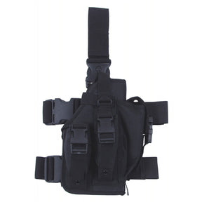 id-paintball Oberschenkelholster aus schwarzem Polyester mit Magazintasche und verstellbaren Beingurten für Paintballwaffen