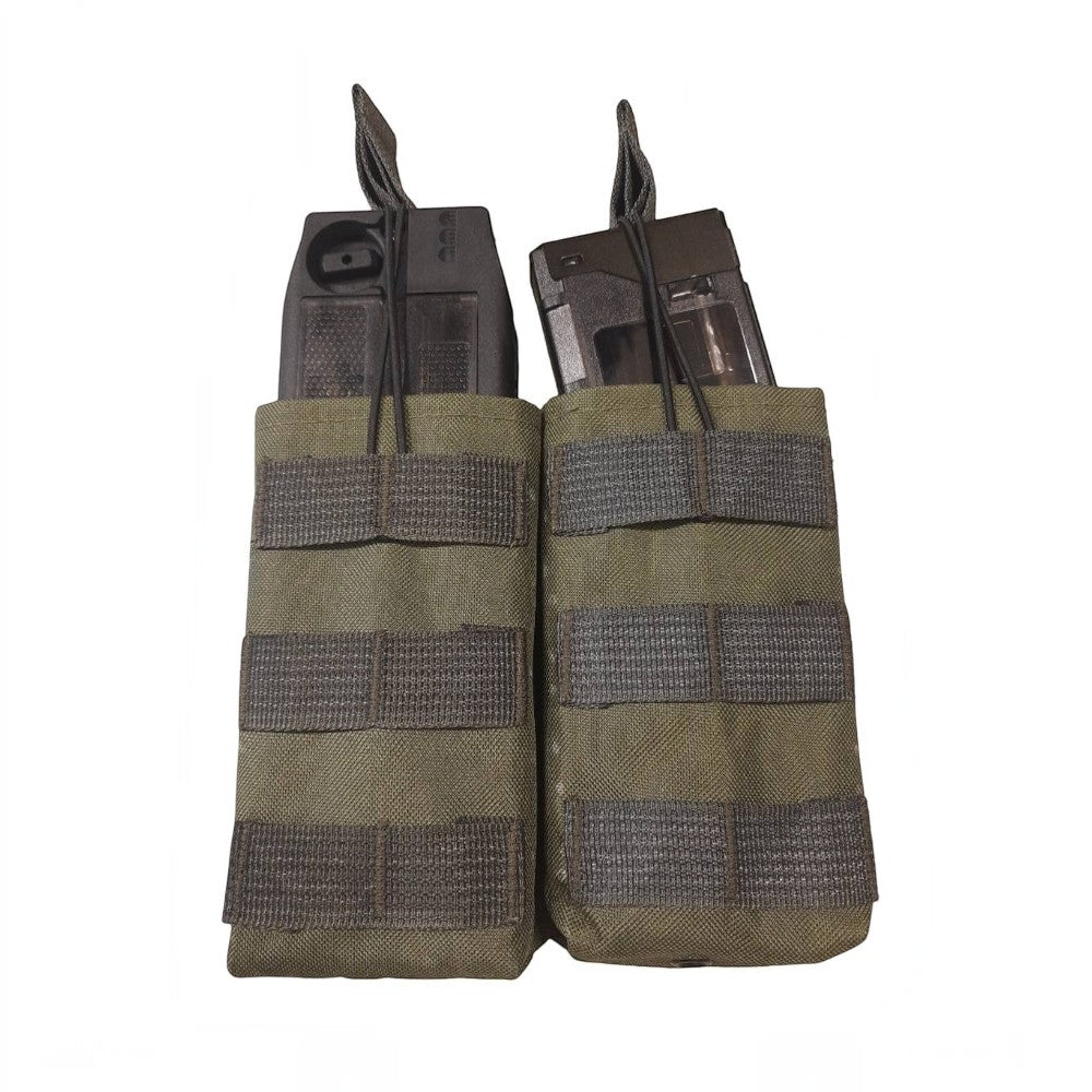 id-paintball olivgrüne Molle-Doppelmagazintasche für T15, TMC und Milsig DAM Paintball-Magazine
