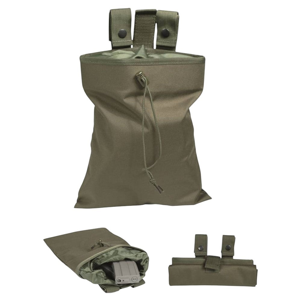 id-paintball olivgrüne Empty Shell Pouch Magazintasche aus Polyester mit Kordelzug und Befestigung für Weste oder Koppel