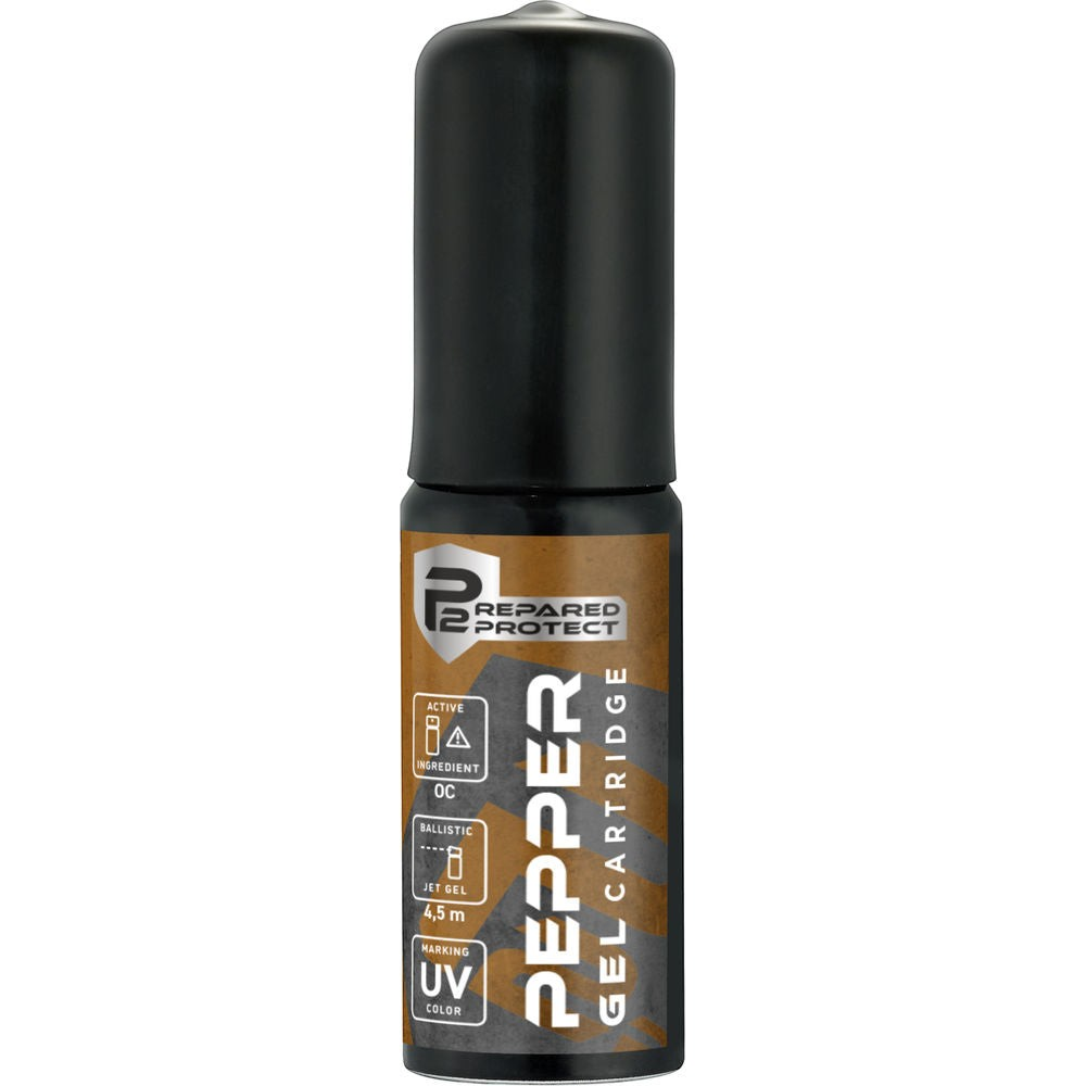 id-paintball P2P Pfefferkartusche mit 11ml OC-Gel, ballistischem Strahl und UV-Markierung zur Selbstverteidigung