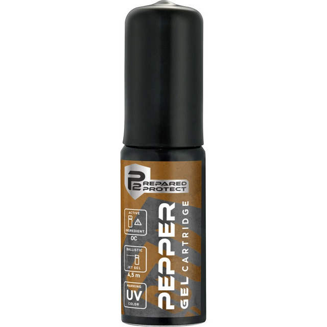 id-paintball P2P Pfefferkartusche mit 11ml OC-Gel, ballistischem Strahl und UV-Markierung zur Selbstverteidigung