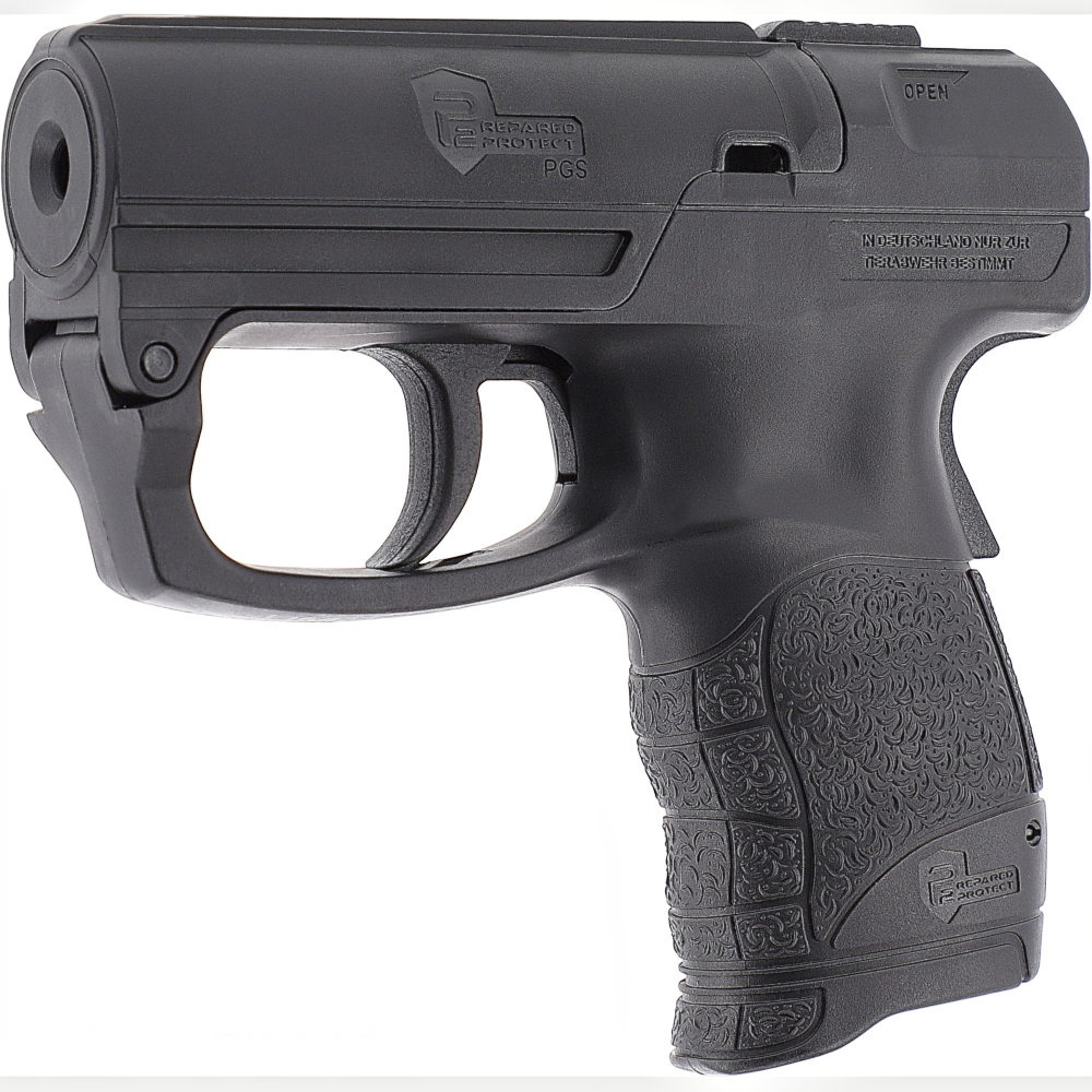 id-paintball P2P PGS I Personal Defense Pistol in Schwarz mit ergonomischem Griff und Handballensicherung