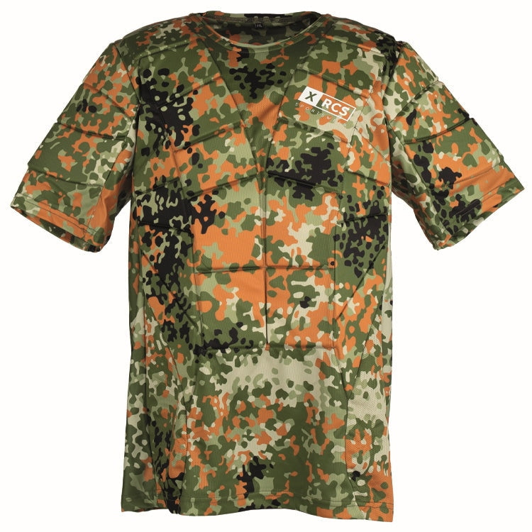 id-paintball Paintball Brustpanzer in Flecktarn mit ergonomischen Polsterplatten für Schutz und Bewegungsfreiheit