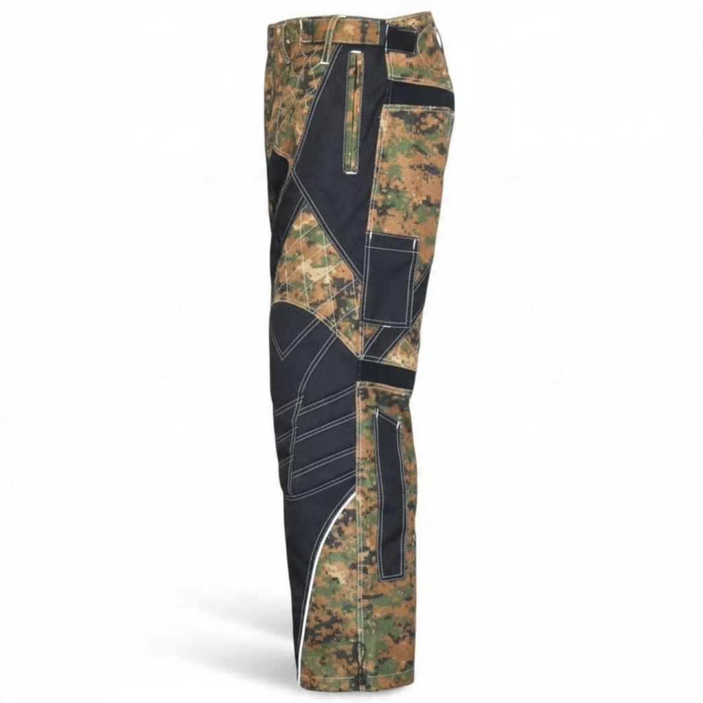 id-paintball Paintball Hose in Digital Woodland Camo mit verstärkten Knie- und Hüftpolstern für Woodland und SupAir