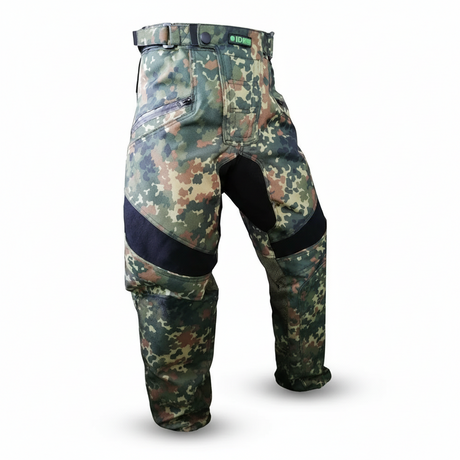 id-paintball Paintball Hose Flecktarn 3.0 mit Kniepolsterung und wasserfesten Reißverschlusstaschen