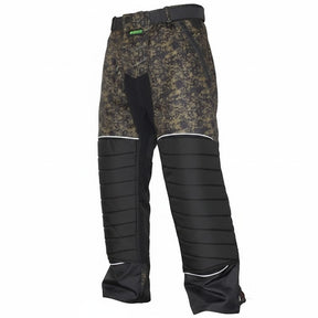 id-paintball Paintball Hose in Oliv mit Camouflage-Muster, Kniepolsterung und verstellbarem Bund für Woodland-Spiele