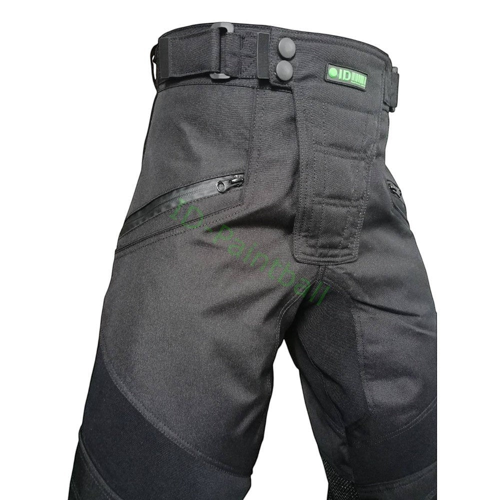 id-paintball Paintball Hose Schwarz 2.0 aus robustem Polyester-Nylon-Mix mit wasserdichten Taschen und verstellbarem Bund