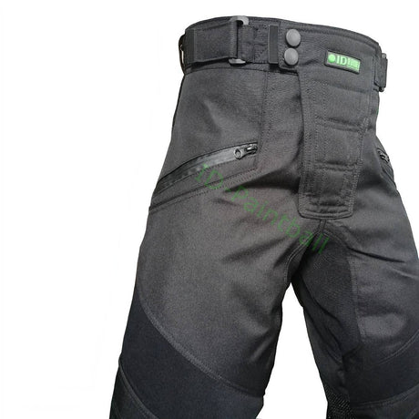 id-paintball Paintball Hose 3.0 in Schwarz mit wasserfesten Reißverschlusstaschen und verstärkten Kniepolstern.