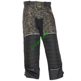 id-paintball Paintball Hose Skulls in Oliv mit schwarzer Kniepolsterung und verstellbarem Bund für Woodland-Einsätze.