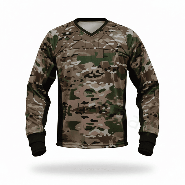 id-paintball Paintball Jersey in Wüstentarn-Camouflage mit Polsterung an Schultern und Brust für optimalen Schutz