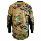 id-paintball Paintball Jersey 2.0 in Wüstentarn-Camouflage mit atmungsaktiven schwarzen Seiteneinsätzen, Rückansicht