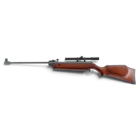 id-paintball Perfecta 45 Luftgewehr mit Holzschaft, Knicklauf und montiertem 4x15 Zielfernrohr für 4,5 mm Diabolos