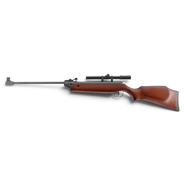 id-paintball Perfecta 45 Luftgewehr mit Holzschaft, Knicklauf und montiertem 4x15 Zielfernrohr für 4,5 mm Diabolos