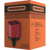 id-paintball Perfecta Multi-Shooter für 15 mm Pyro-Effekte in der Produktverpackung mit drei Adaptern