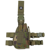 id-paintball Pistolenbeinholster in Camouflage mit Magazintasche, verstellbaren Gurten und Sicherungsriemen