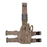 id-paintball Pistolenbeinholster in Camouflage-Optik mit Magazintasche, verstellbaren Gurten und Sicherungsriemen